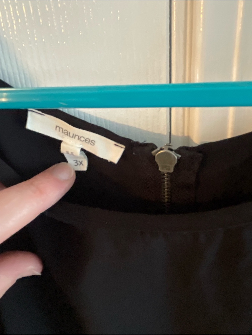 Maurices Black Short Sleeve Blouse - Crew Neck - Picture 2 of 3